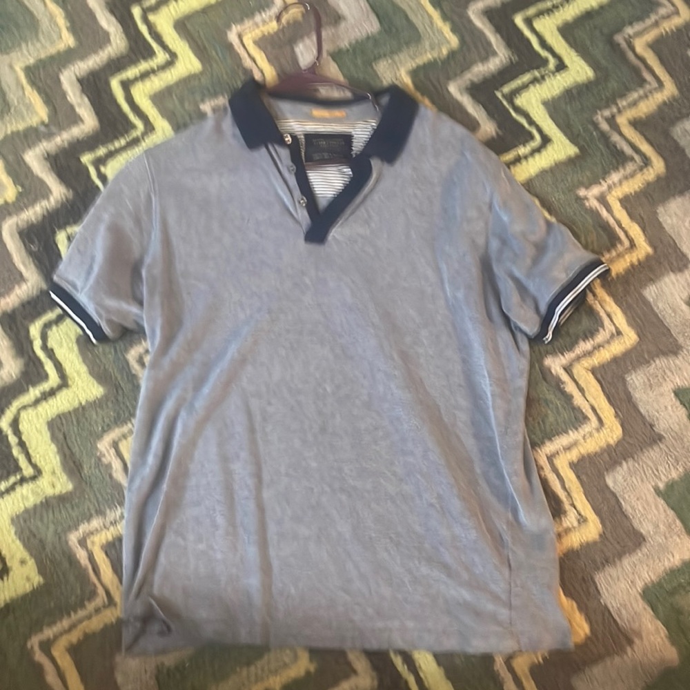 Denim & Flower Blue Polo